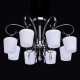 Plafonnier chromé megapolis 8 ampoules 40 cm 