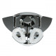 Plafonnier chromé techno 3 ampoules 15.7 cm 