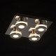 Plafonnier chromé techno 4 ampoules 7.5 cm 