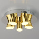 Plafonnier chromé techno 5 ampoules 11 cm 