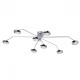 Plafonnier chromé techno 8 ampoules 23 cm 
