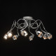 Plafonnier chromé techno 8 ampoules 26 cm 