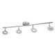 Plafonnier donut, chrome et acrylique, 4 ampoules 