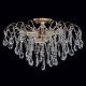 Plafonnier doré crystal 6 ampoules 38 cm 