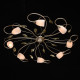 Plafonnier doré flora 8 ampoules 18 cm 