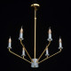 Plafonnier doré loft 6 ampoules 104 cm 