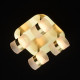 Plafonnier doré techno 4 ampoules 13 cm 