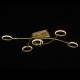 Plafonnier doré techno 5 ampoules 27.5 cm 