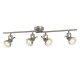 Plafonnier focus 81cm 4 spots - Coloris au choix Argent