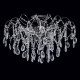 Plafonnier gris crystal 6 ampoules 38 cm 