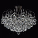 Plafonnier gris crystal 6 ampoules 40 cm 