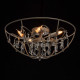 Plafonnier gris loft 5 ampoules 25 cm 