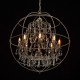 Plafonnier gris loft 8 ampoules 165 cm 