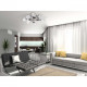 Plafonnier gris megapolis 8 ampoules 25 cm 