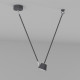 Plafonnier gris techno 1 ampoule 67 cm 