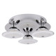 Plafonnier kara, chrome et verre, 3 ampoules 