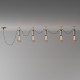 Plafonnier laiton industrial 5 ampoules 15 cm 