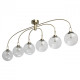 Plafonnier laiton loft 6 ampoules 56 cm 
