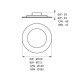 Plafonnier led 18 watt (eq. 150 watt) - diam 185mm - couleur - blanc chaud 3000°k 