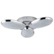 Plafonnier lori 44 cm, en chrome et verre 