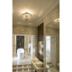 Plafonnier malia, nickel poli et cristal, 3 ampoules 