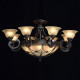 Plafonnier marron country 12 ampoules 50 cm 