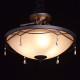 Plafonnier marron country 3 ampoules 32 cm 
