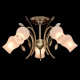 Plafonnier marron flora 5 ampoules 27 cm 