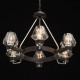 Plafonnier noir loft 6 ampoules 250 cm 