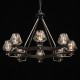 Plafonnier noir loft 8 ampoules 250 cm 
