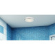 Plafonnier profile, chrome et verre opale 