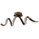Plafonnier ribbon, marron et acrylique 