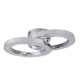 Plafonnier rings, en chrome et cristal 