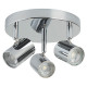 Plafonnier rollo, chrome, 3 ampoules 
