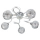 Plafonnier souk, chrome, 5 ampoules 