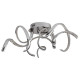 Plafonnier twirls, en chrome et cristal 