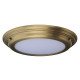 Plafonnier welland, laiton antique, verre opale, module led, ip44 