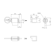 Barillet pour profil 35 à 36 mm pour fermetures encastrées série 6790 pour coulissant menuiserie aluminium type 9434 