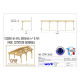 Abri toit plat adosse, 350cmx1250cm, bois douglas francais, carport, auvent, abri camping-car, cpbf-cctpa350x1250 