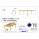 Abri deux pentes adosse, 300cmx1250cm, bois douglas francais, carport, auvent, abri voiture, cpbf-v2pa300x1250 