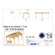 Abri deux pentes adosse, 350cmx450cm, bois douglas francais, carport, auvent, abri voiture, cpbf-v2pa350x450 