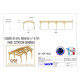 Abri deux pentes adosse, 450cmx1250cm, bois douglas francais, carport, auvent, abri voiture, cpbf-v2pa450x1250 