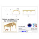 Abri deux pentes adosse, 550cmx1050cm, bois douglas francais, carport, auvent, abri voiture, cpbf-v2pa550x1050 