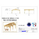 Abri deux pentes adosse, 650cmx750cm, bois douglas francais, carport, auvent, abri voiture, cpbf-v2pa650x750 