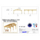 Abri deux pentes adosse, 650cmx800cm, bois douglas francais, carport, auvent, abri voiture, cpbf-v2pa650x800 