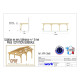 Abri toit plat adosse, 300cmx800cm, bois douglas francais, carport, auvent, abri voiture, cpbf-vtpa300x800 