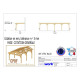 Abri toit plat adosse, 350cmx1150cm, bois douglas francais, carport, auvent, abri voiture, cpbf-vtpa350x1150 