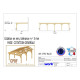 Abri toit plat adosse, 450cmx1150cm, bois douglas francais, carport, auvent, abri voiture, cpbf-vtpa450x1150 