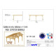 Abri toit plat adosse, 500cmx500cm, bois douglas francais, carport, auvent, abri voiture, cpbf-vtpa500x500 