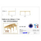 Abri toit plat adosse, 500cmx700cm, bois douglas francais, carport, auvent, abri voiture, cpbf-vtpa500x700 